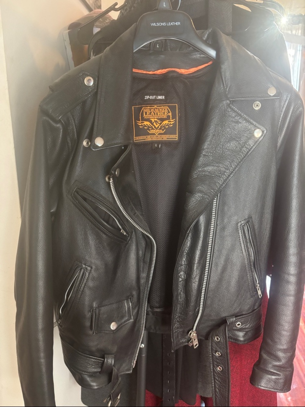 Men's Black Moto Biker Jacket